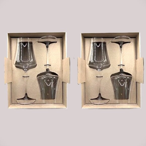 4 BOLIA Silhouette White Wine Crystal Glasses Danish - Picture 5 of 7